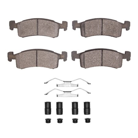 Dynamic Friction Co 3000 Semi-Metallic Brake Pads Hardware Kit, Low Dust, 100% Copper Free, 100% Asbestos-free, Front 1311-0220-01